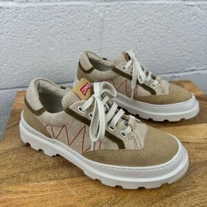 Camper Beige and Olive Sneakers